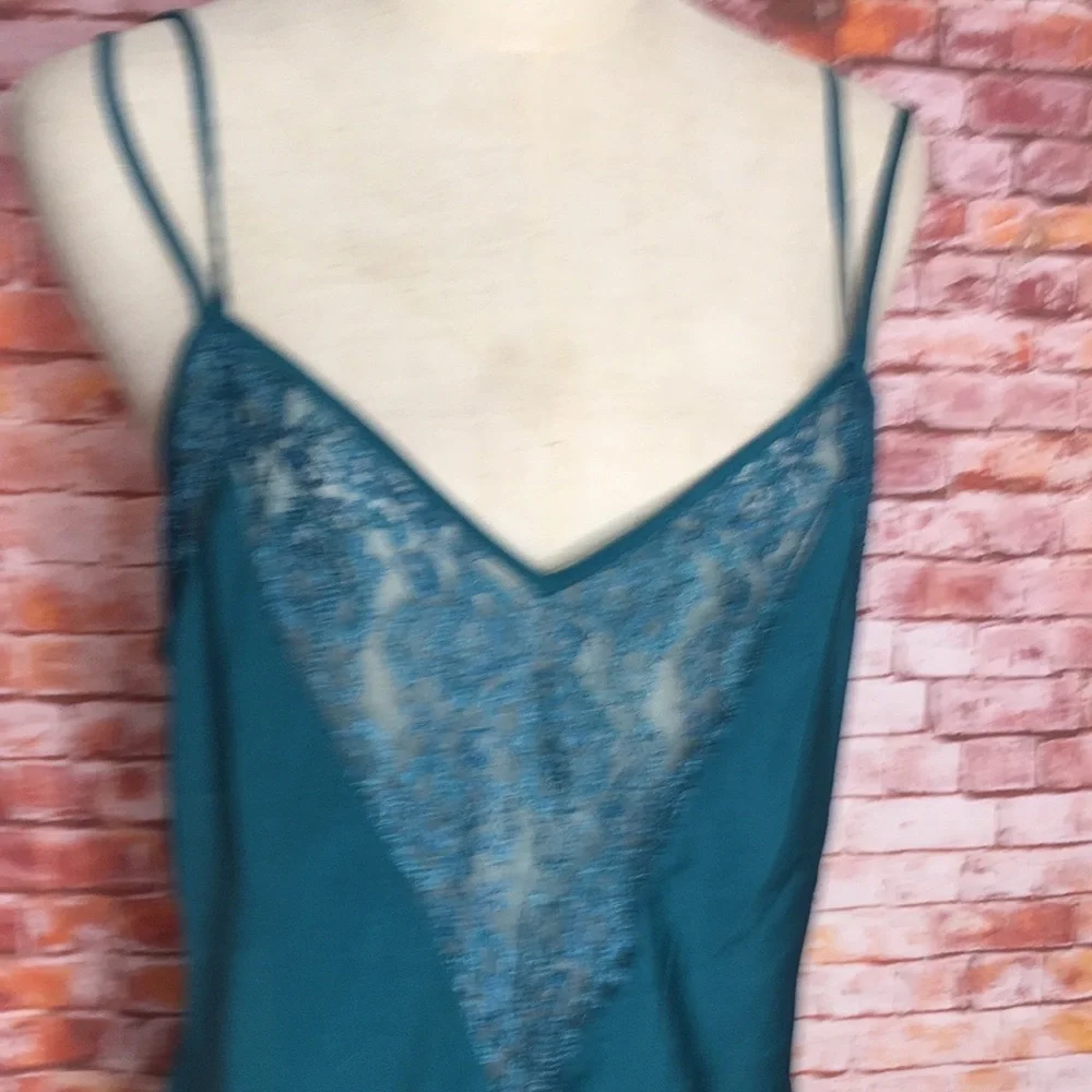 Vintage Victoria’s Secret Deep Teal Gold Label Chemise